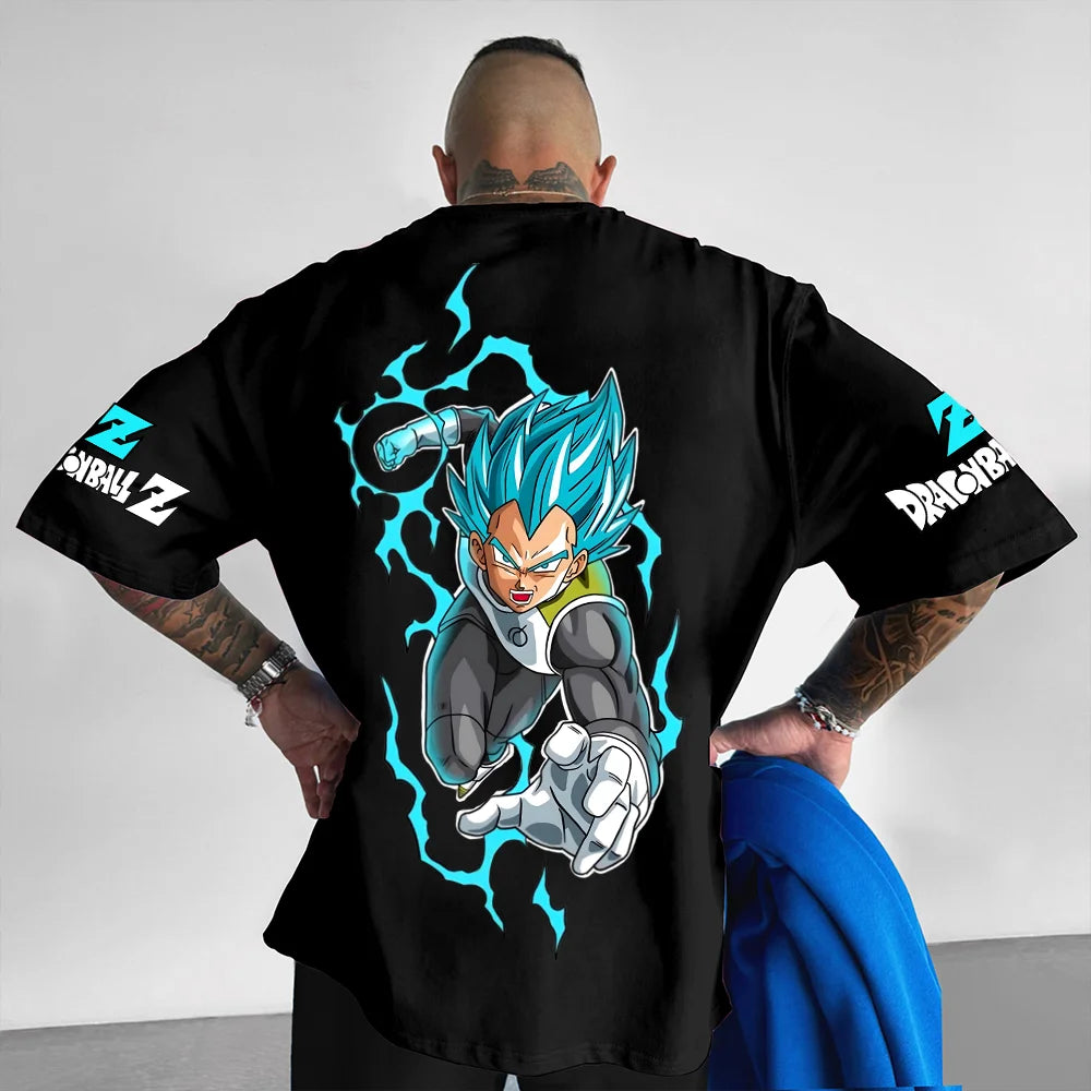 Unisex Oversized Vegeta Anime Printed T-shirt