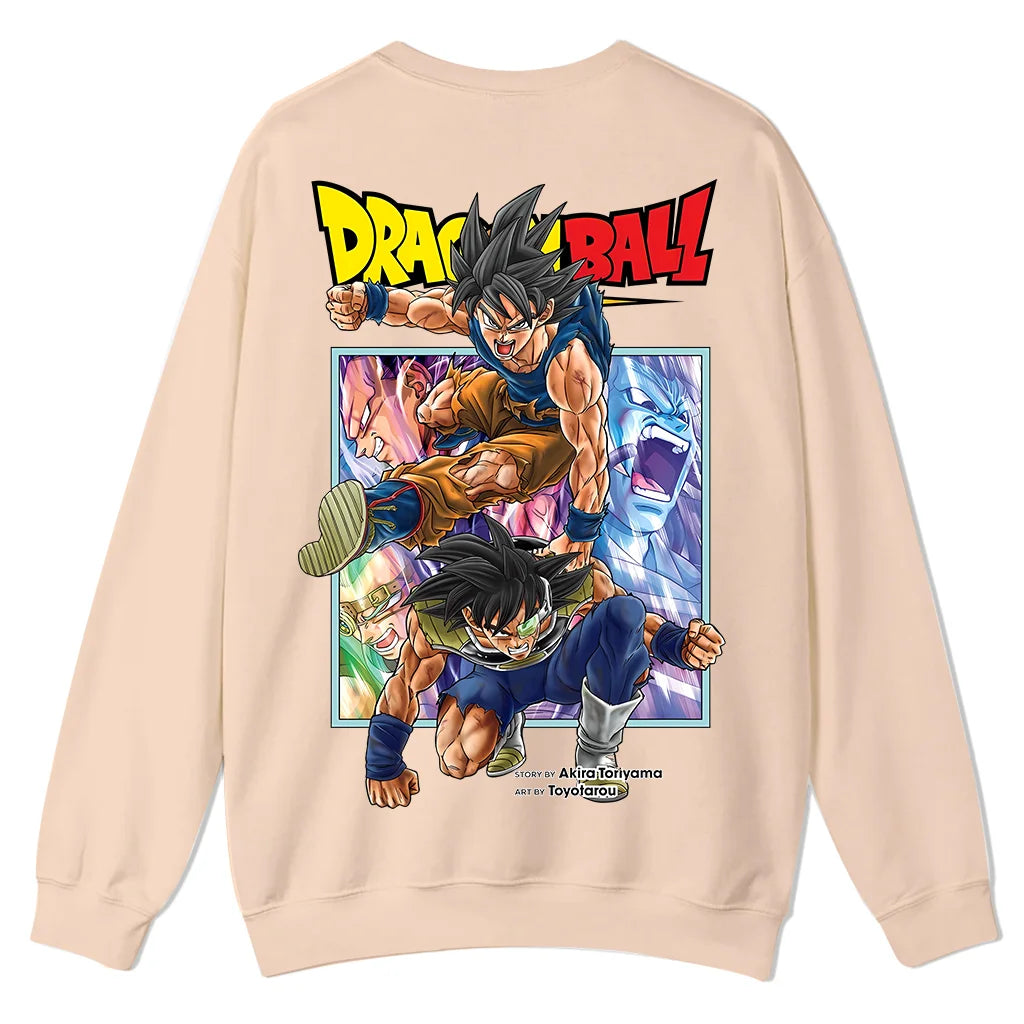 Unisex Oversized Anime Print Crew Neck Sweatshirt