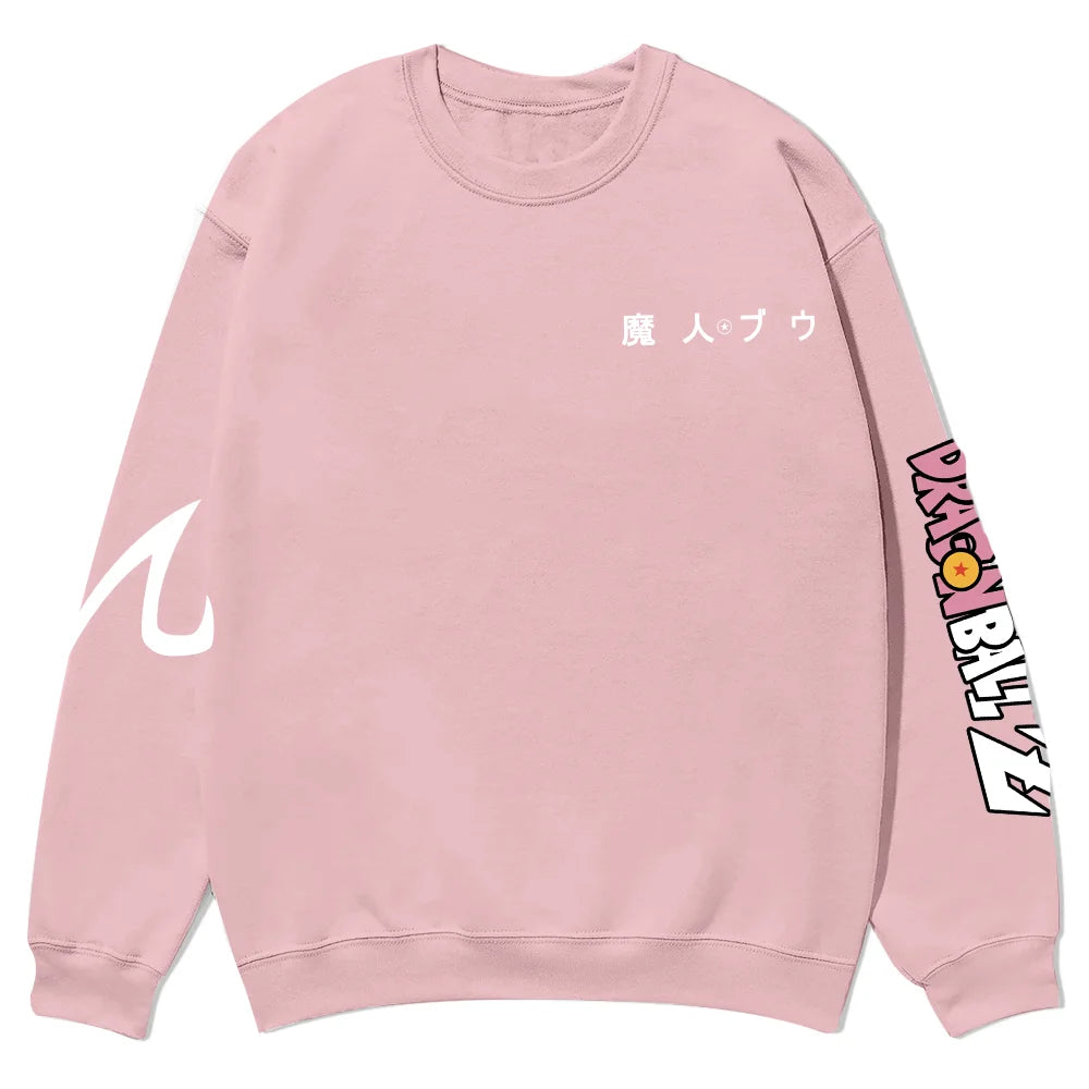 Unisex Oversized Anime Print Crew Neck Sweatshirt