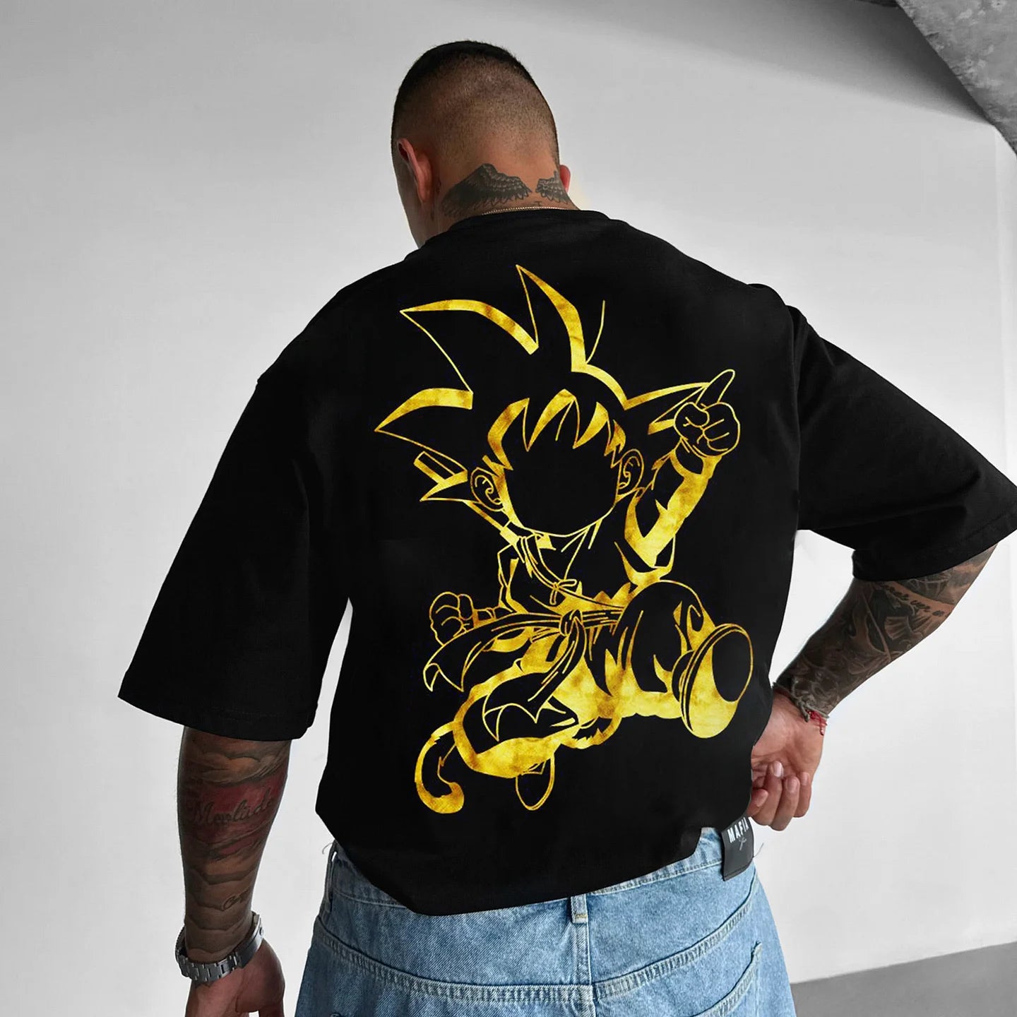 Oversize Dragon Ball Goku Print Tee