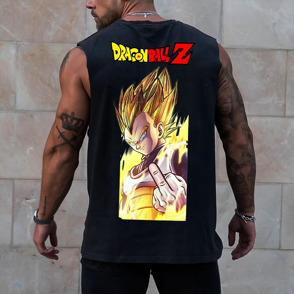 Casual Anime Vegeta Arrogant Printed Vest