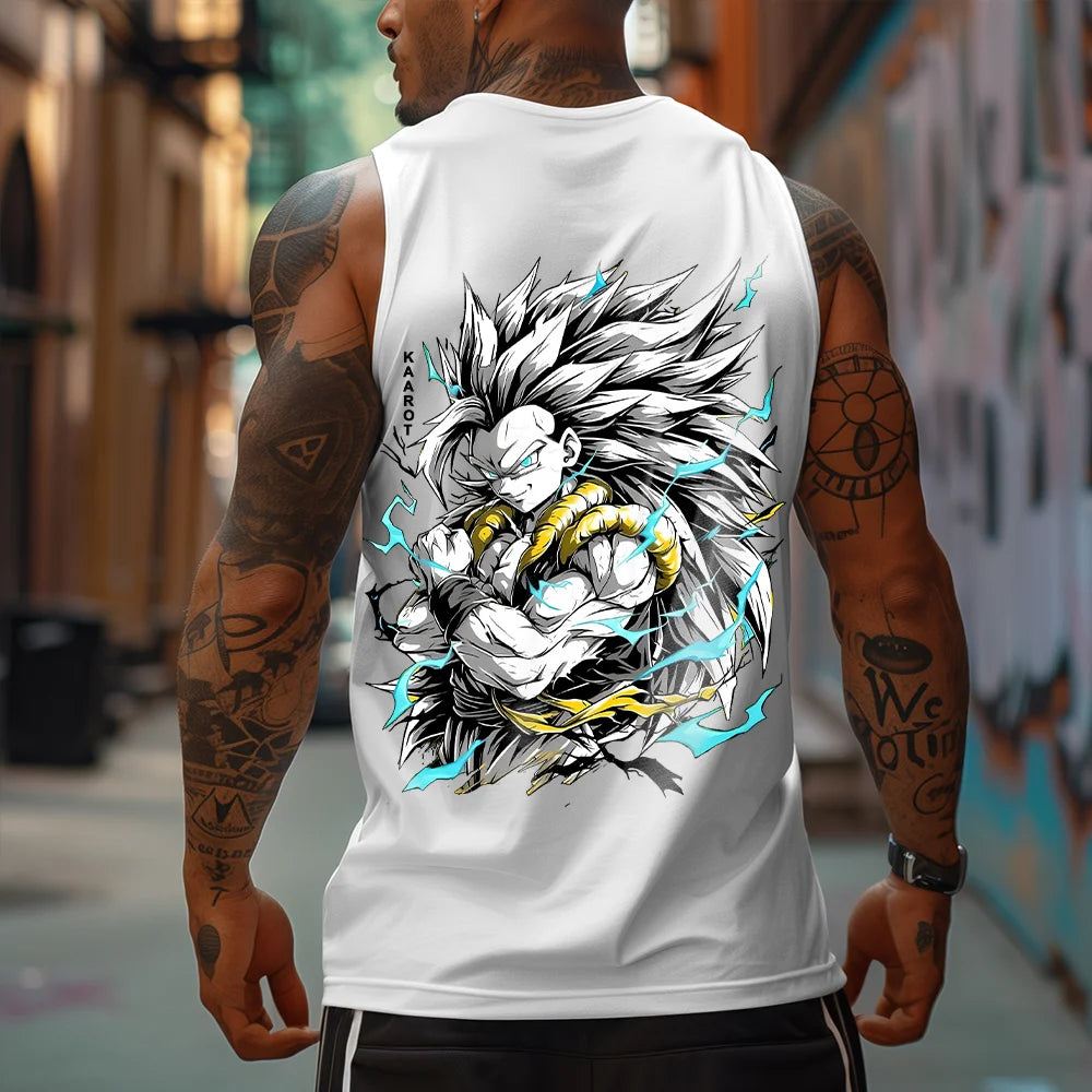 Casual Anime Printed GYM Tank Top