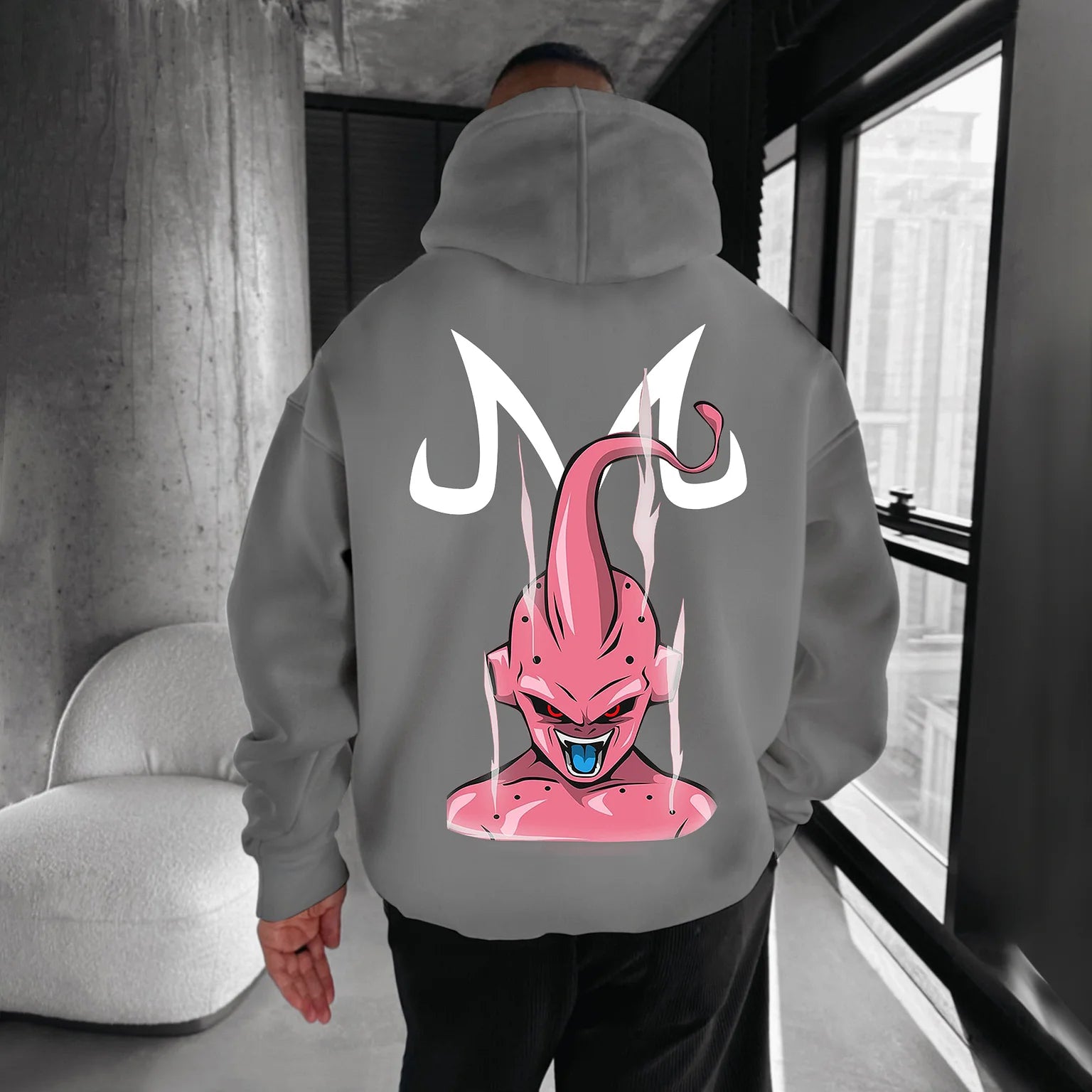 Oversized DB Anime BUU Printed Hoodie