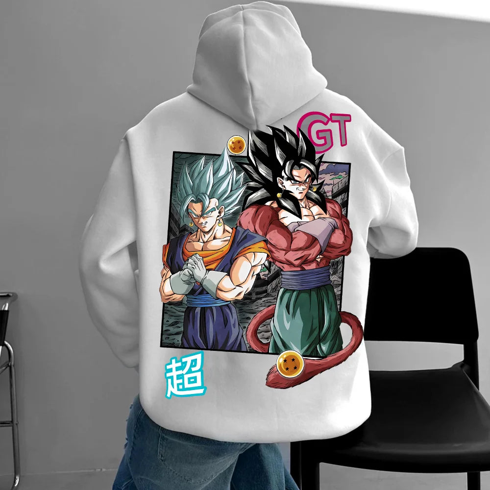 Unisex Oversized Anime Print Hoodie