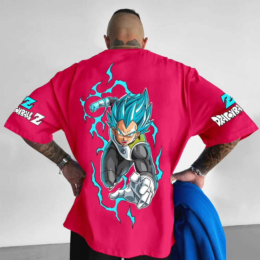 Unisex Oversized Vegeta Anime Printed T-shirt