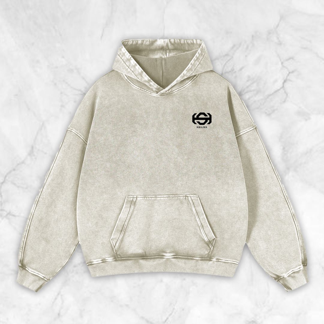 White beard Performance Washed Hoodie