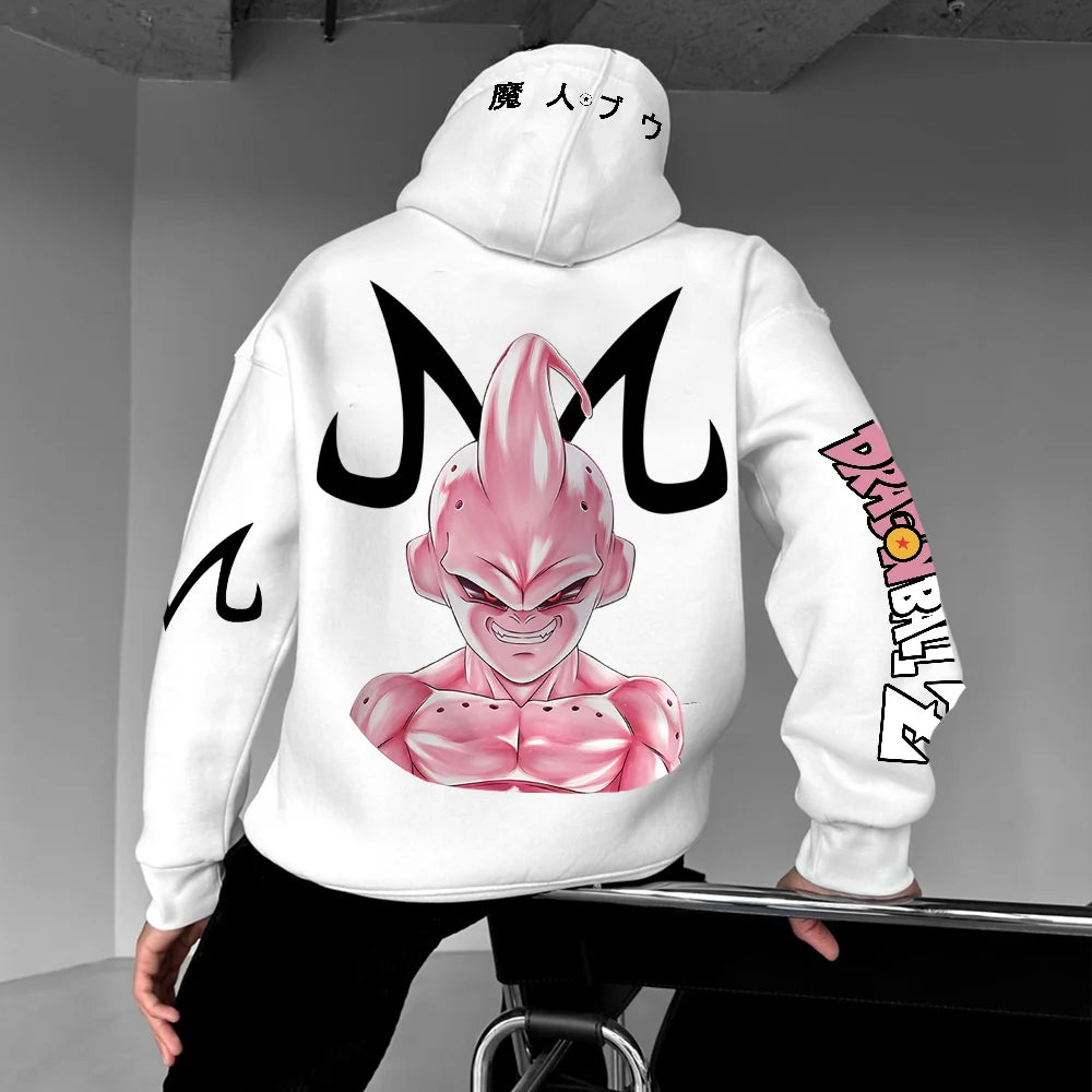 Oversized Unisex Anime Print Hoodie