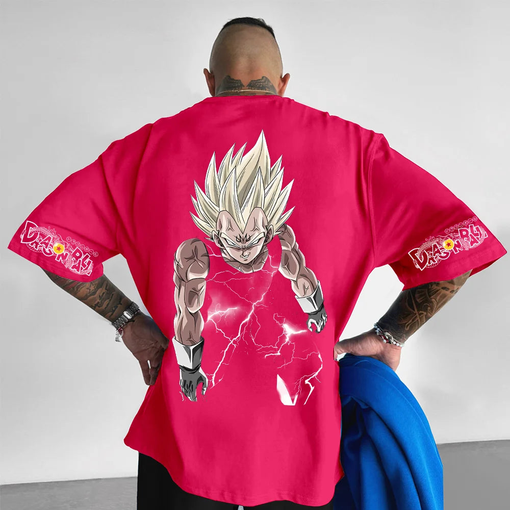 Unisex Casual Anime Vegeta Printed T-Shirt