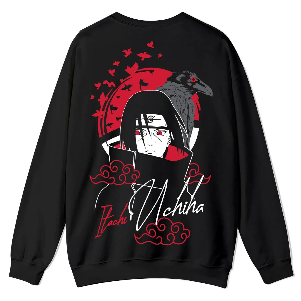 Unisex Oversized Anime Print Crew Neck Sweatshirt