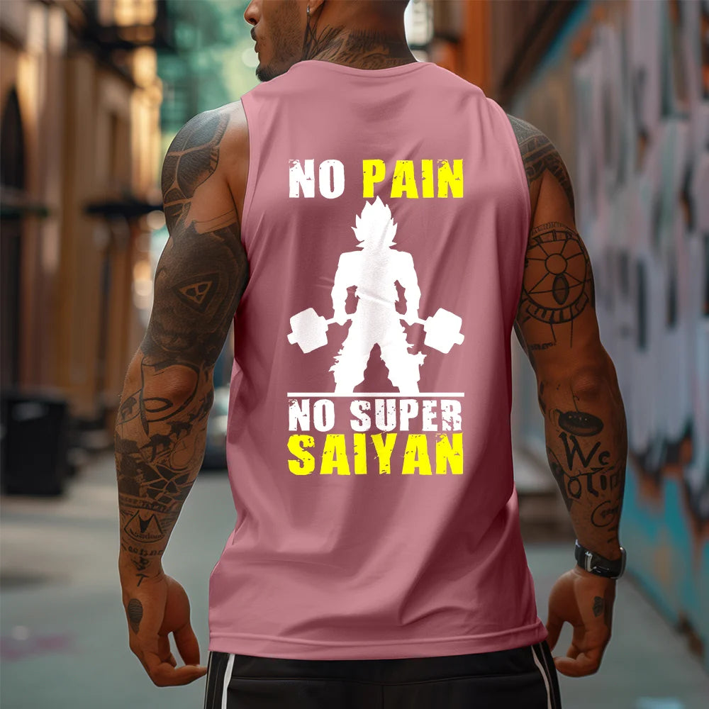 Men's Anime Motivational Statement Fitness Tank Top