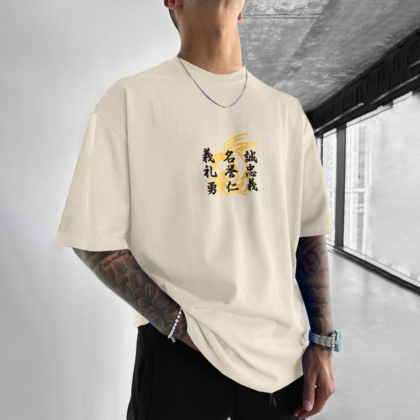 Oversized DB Anime Graphic Design Printed T-Shirt